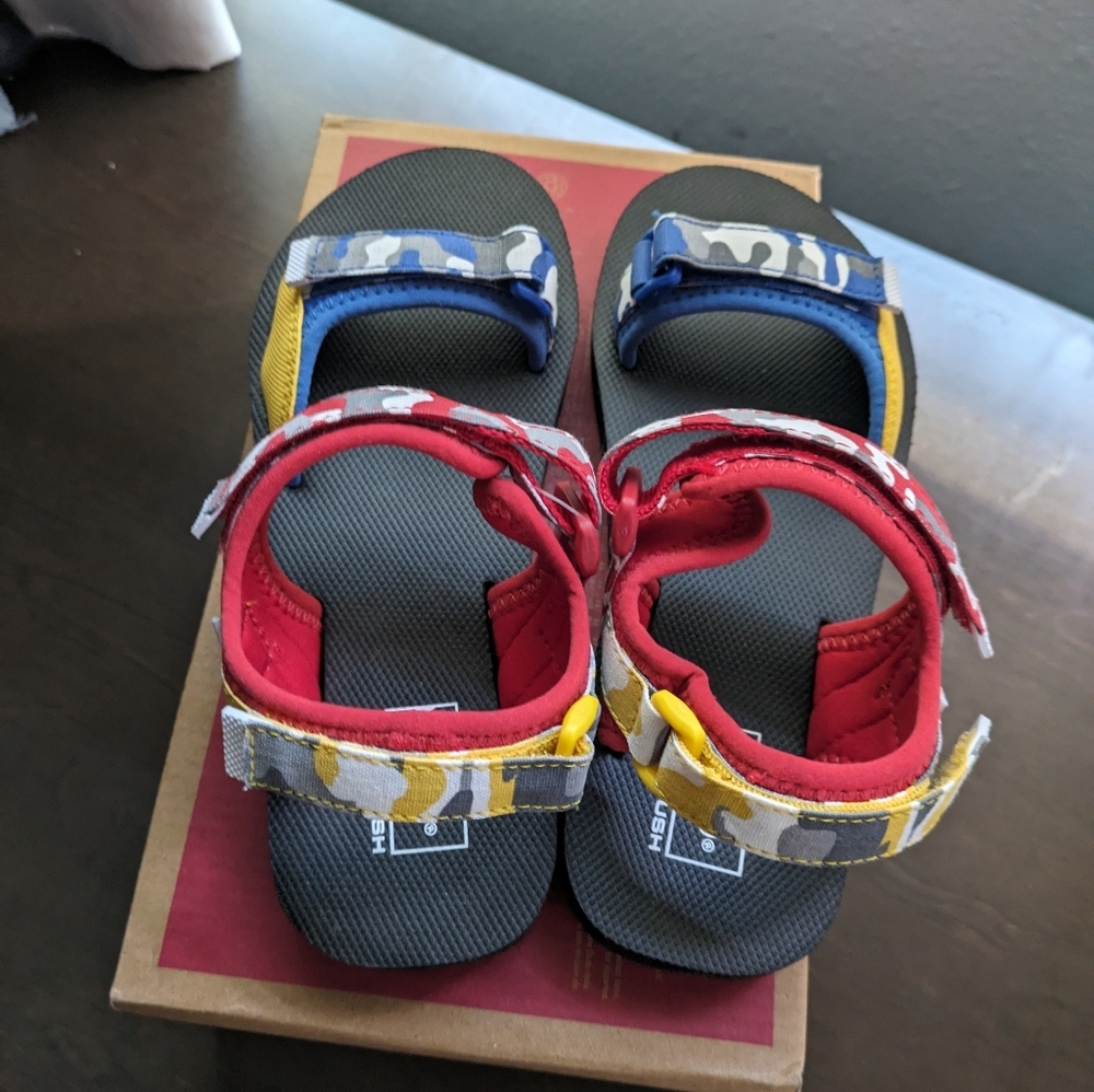 Vans Shoes Toddler 3K New Tri-Lock Primary Camo Sandals VNOA54FJ9GB1 0124 Velcro - Picture 3 of 9